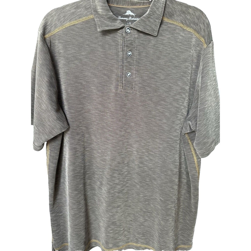 Tommy Bahama Chocolate Brown‎ Mens Golf Polo Shirt Large